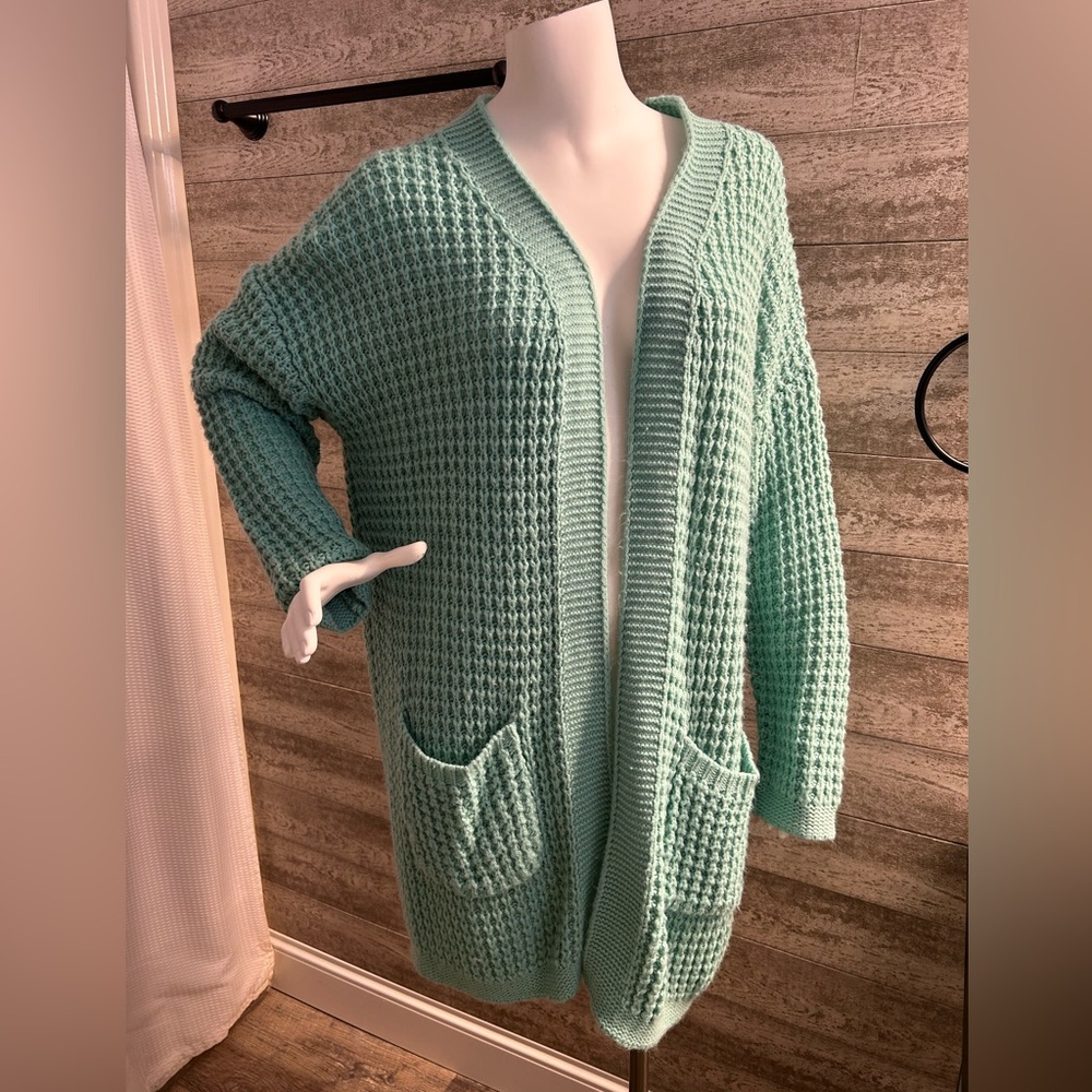Aqua knit sweater